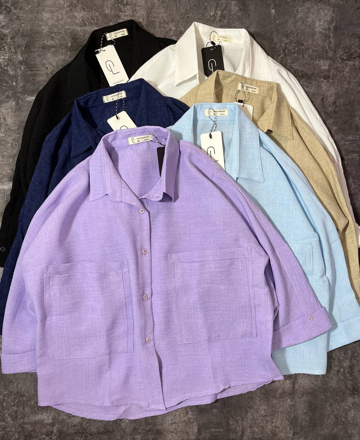 شومیز دوجیب پاستیلی او(2946) - Image 2