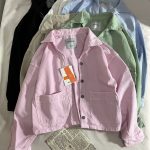 کت کتان دو جیب پایین پاستیلی(2954)