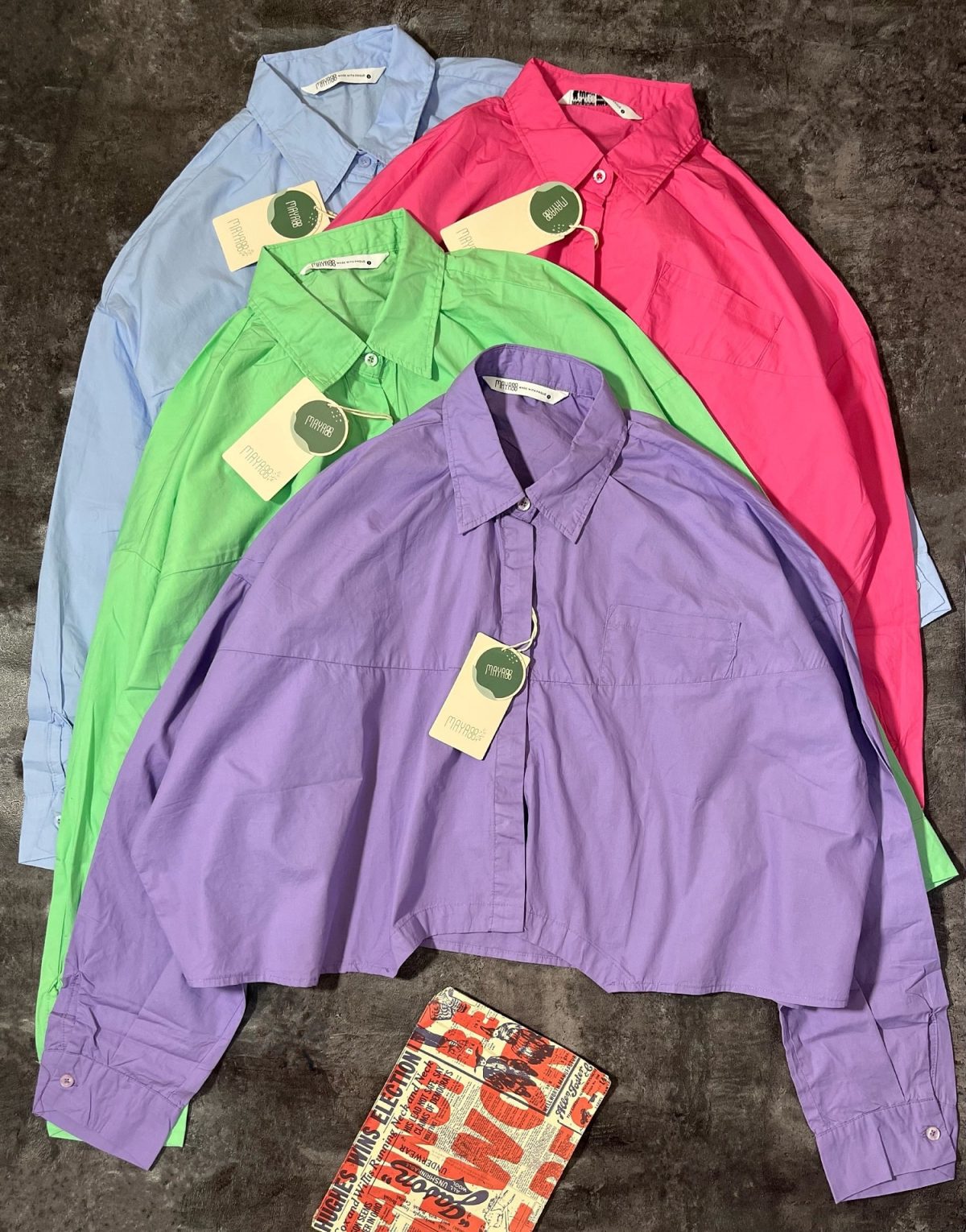 شومیز باکسی سوپر نخ پاستیلی(2951) - Image 2