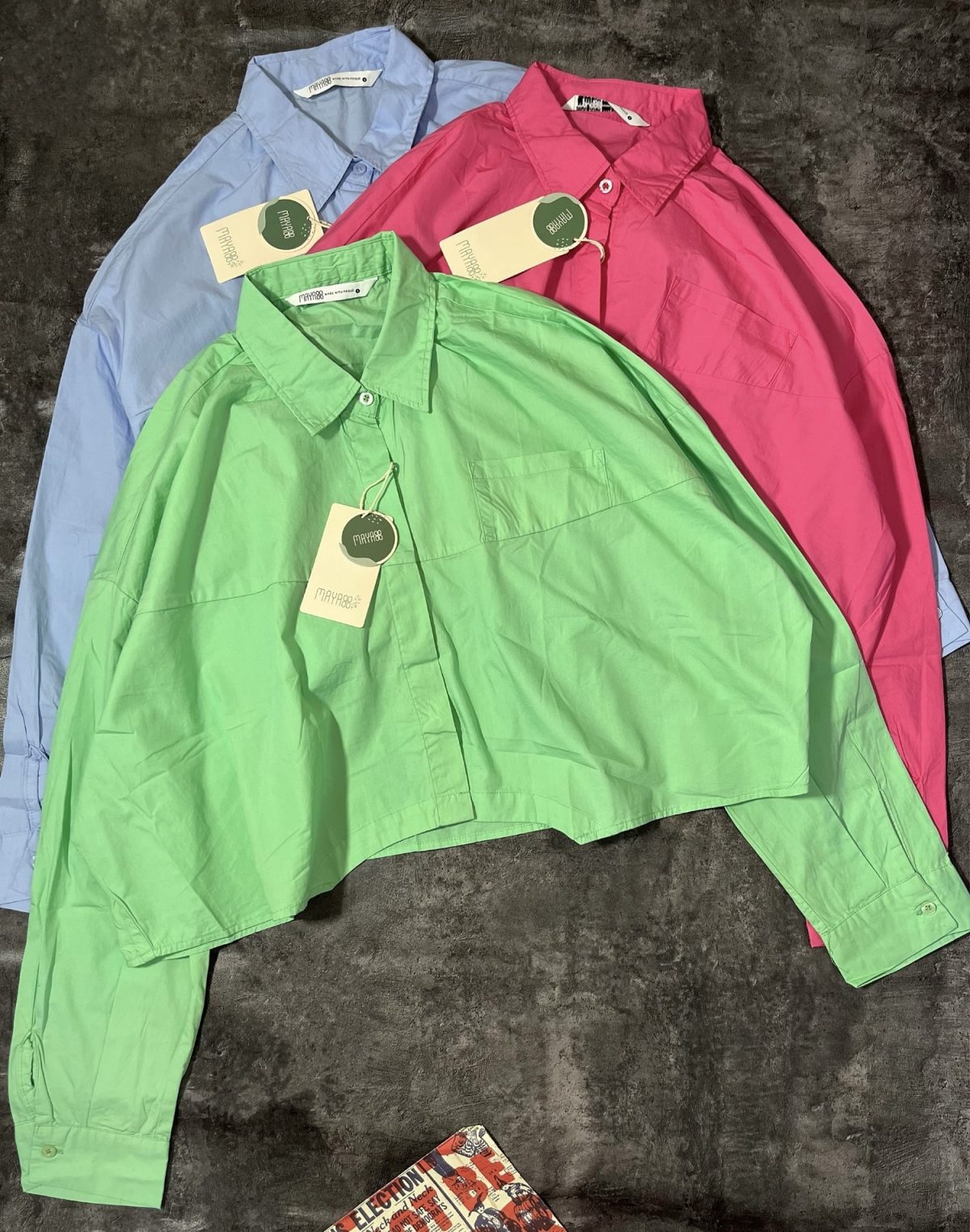 شومیز باکسی سوپر نخ پاستیلی(2951) - Image 3