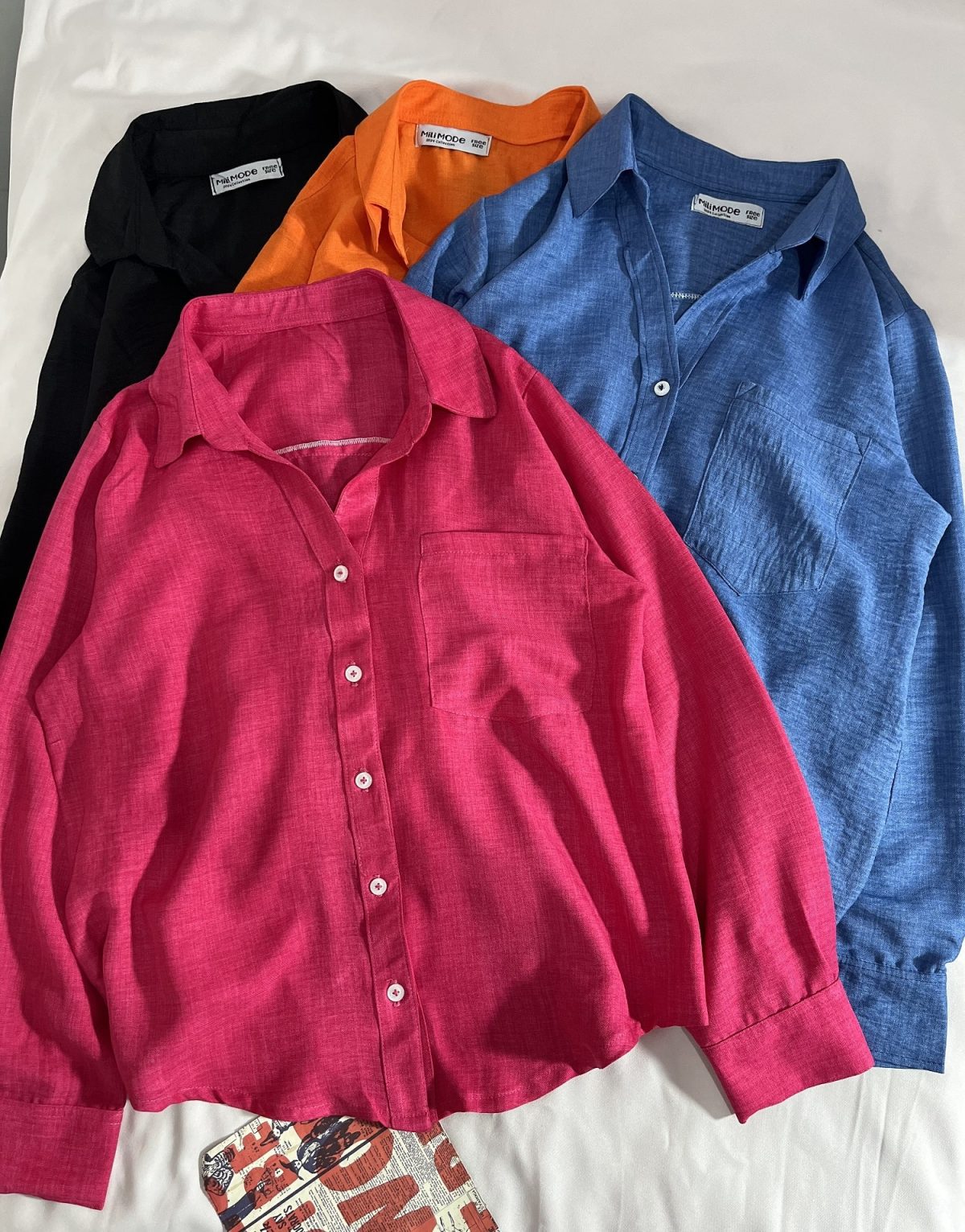 شومیز تک جیب میل(2957) - Image 7