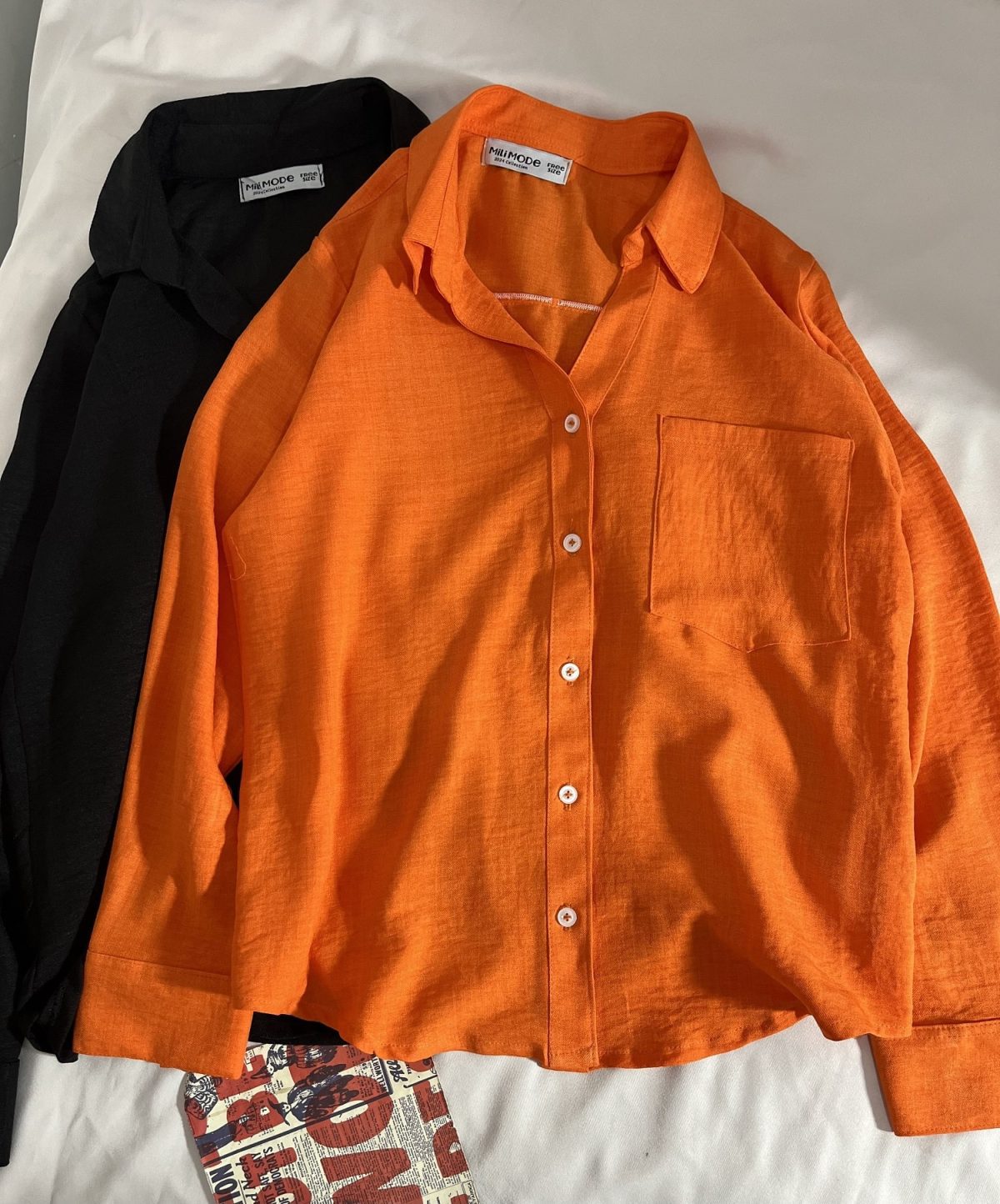 شومیز تک جیب میل(2957) - Image 9