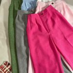 شلوار بگ پاستیلی دوپیل کمر پاگون دار(2963)