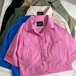 شومیز کتان نخ دوجیب(2964)