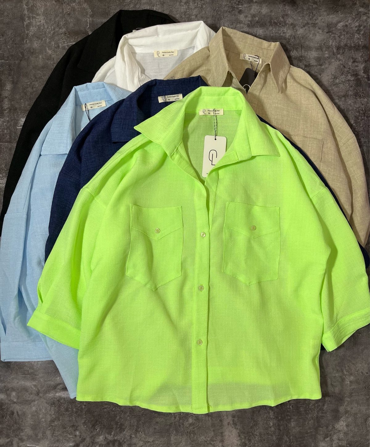 شومیز دوجیب پاستیلی او(2969) - Image 3