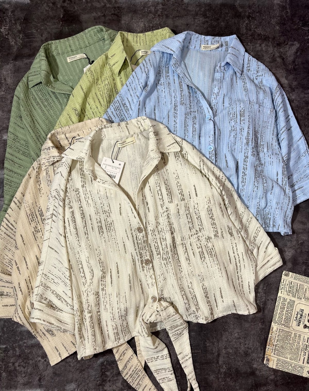 شومیز گره ای پارچه واکسی(2979) - Image 2