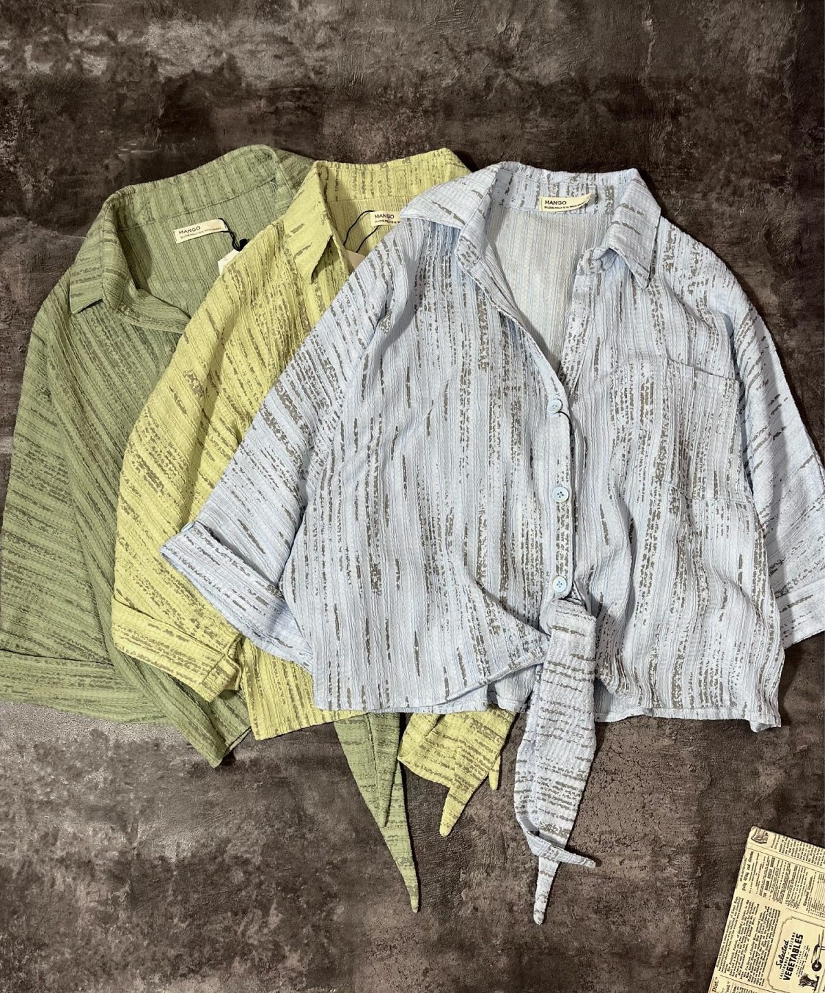 شومیز گره ای پارچه واکسی(2979) - Image 5