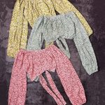 کراپ آستین بلند گلدار وارداتی پشت گره(2981)