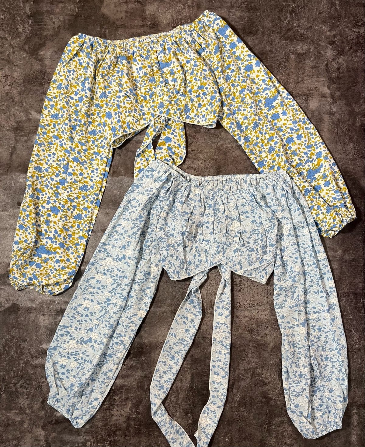 کراپ آستین بلند گلدار وارداتی پشت گره(2981) - Image 2