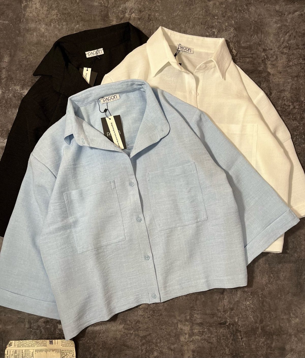 شومیز دو جیب لینن اسلپ پ(2983) - Image 6