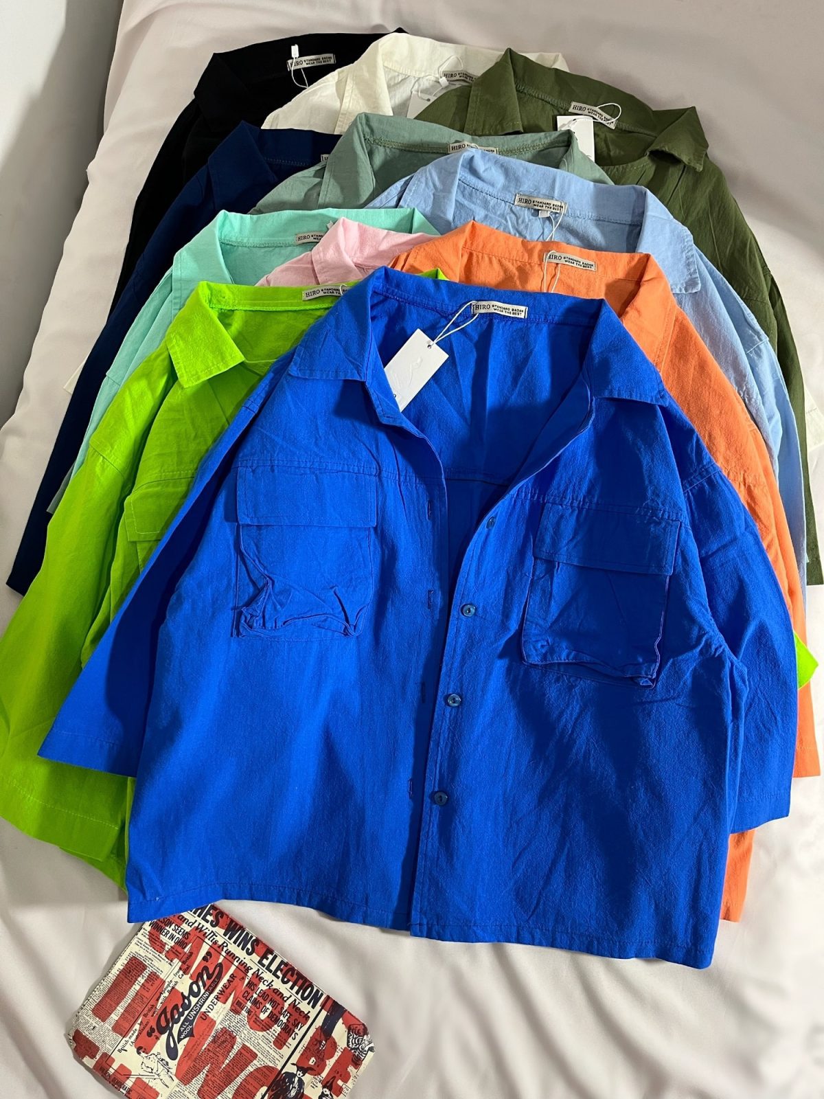 شومیز باکسی کتان نخ پاستیلی(2985) - Image 2