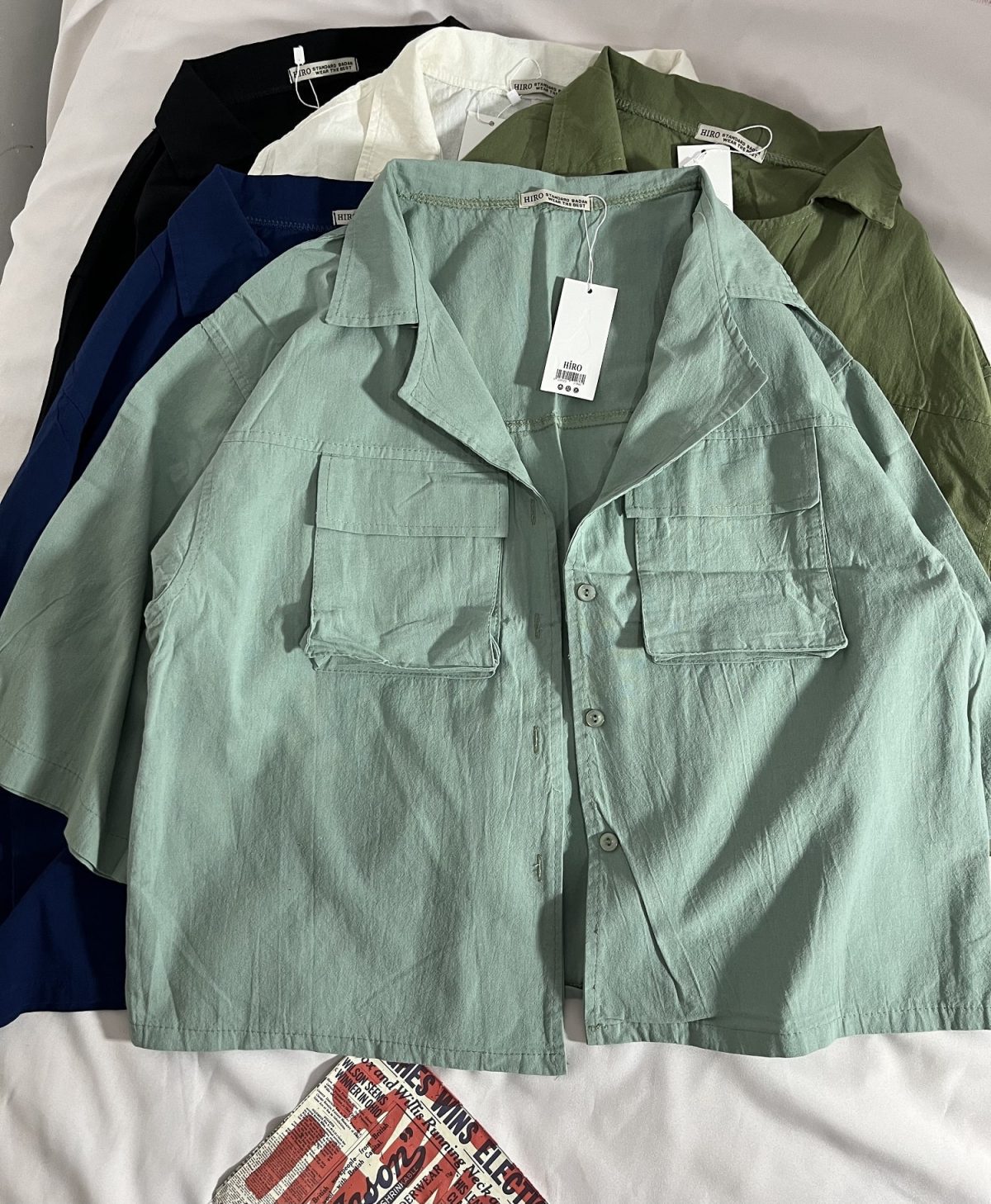 شومیز باکسی کتان نخ پاستیلی(2985) - Image 8