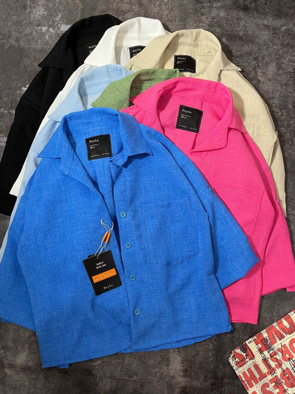 شومیز تک جیب رایک(2986) - Image 2