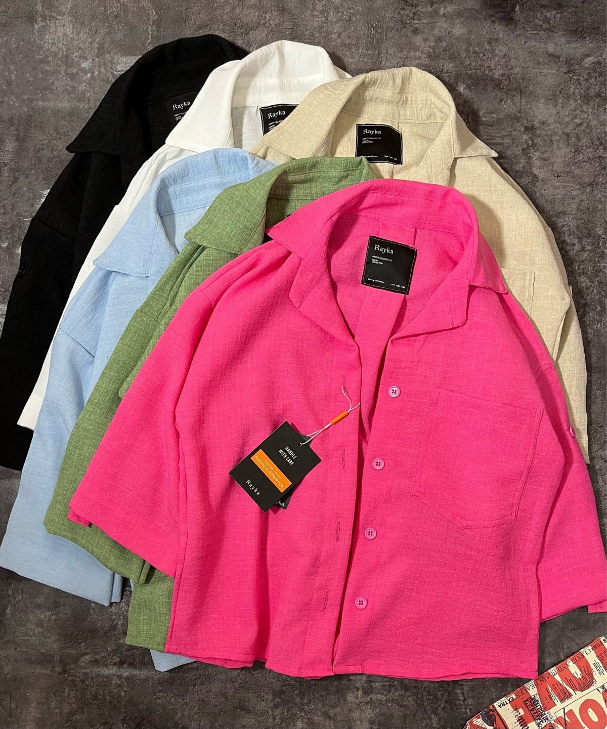 شومیز تک جیب رایک(2986) - Image 3