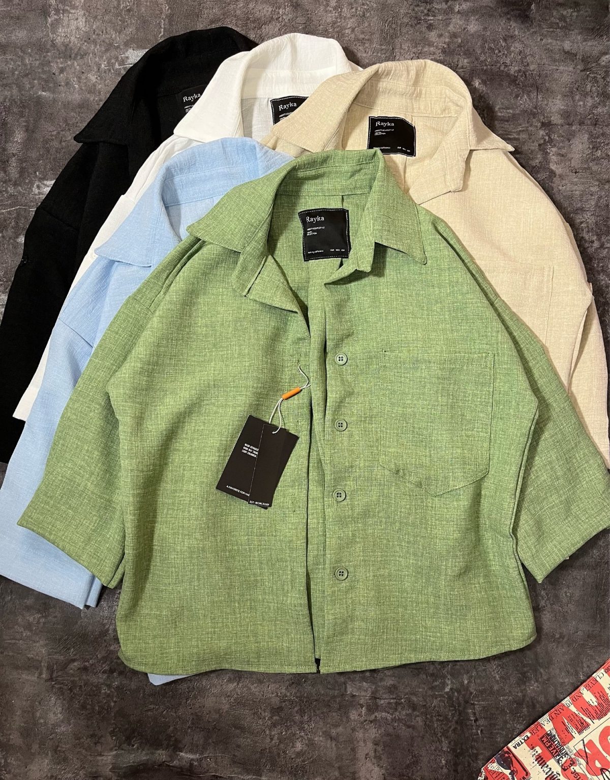 شومیز تک جیب رایک(2986) - Image 4