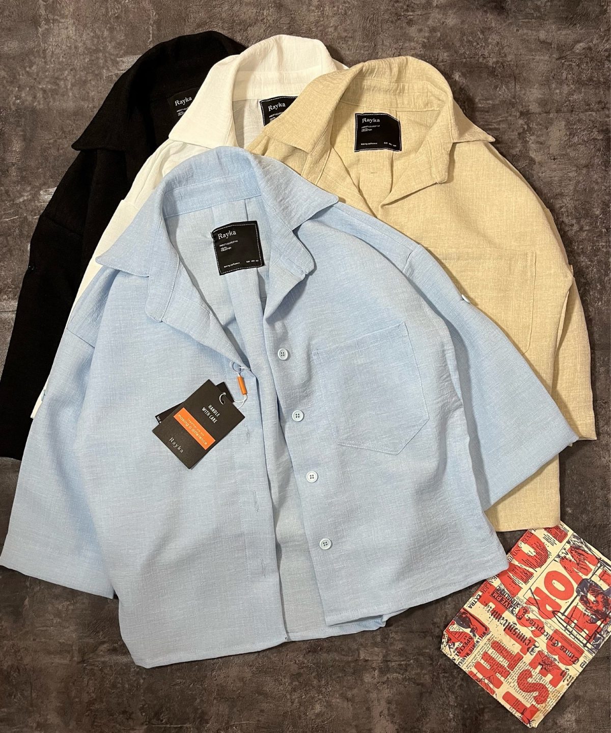 شومیز تک جیب رایک(2986) - Image 6