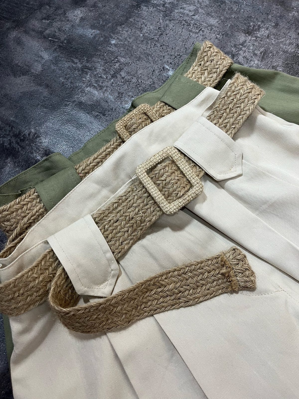 شلوارک کتان کمر کنفی(2987) - Image 3