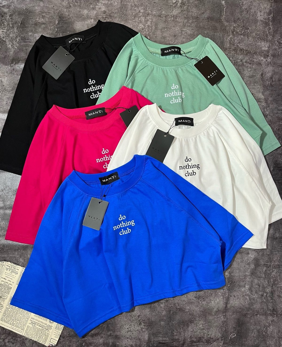 تیشرت DO NOTHING CLUB کراپ نخ پنبه(2994) - Image 2