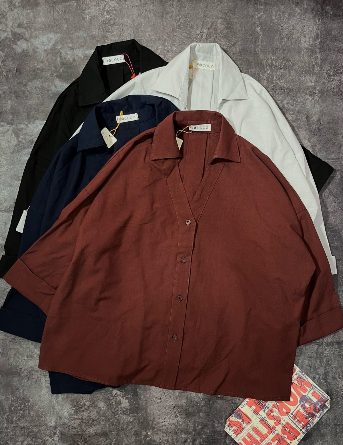 شومیز لینن اسلپ روکو(3008) - Image 3