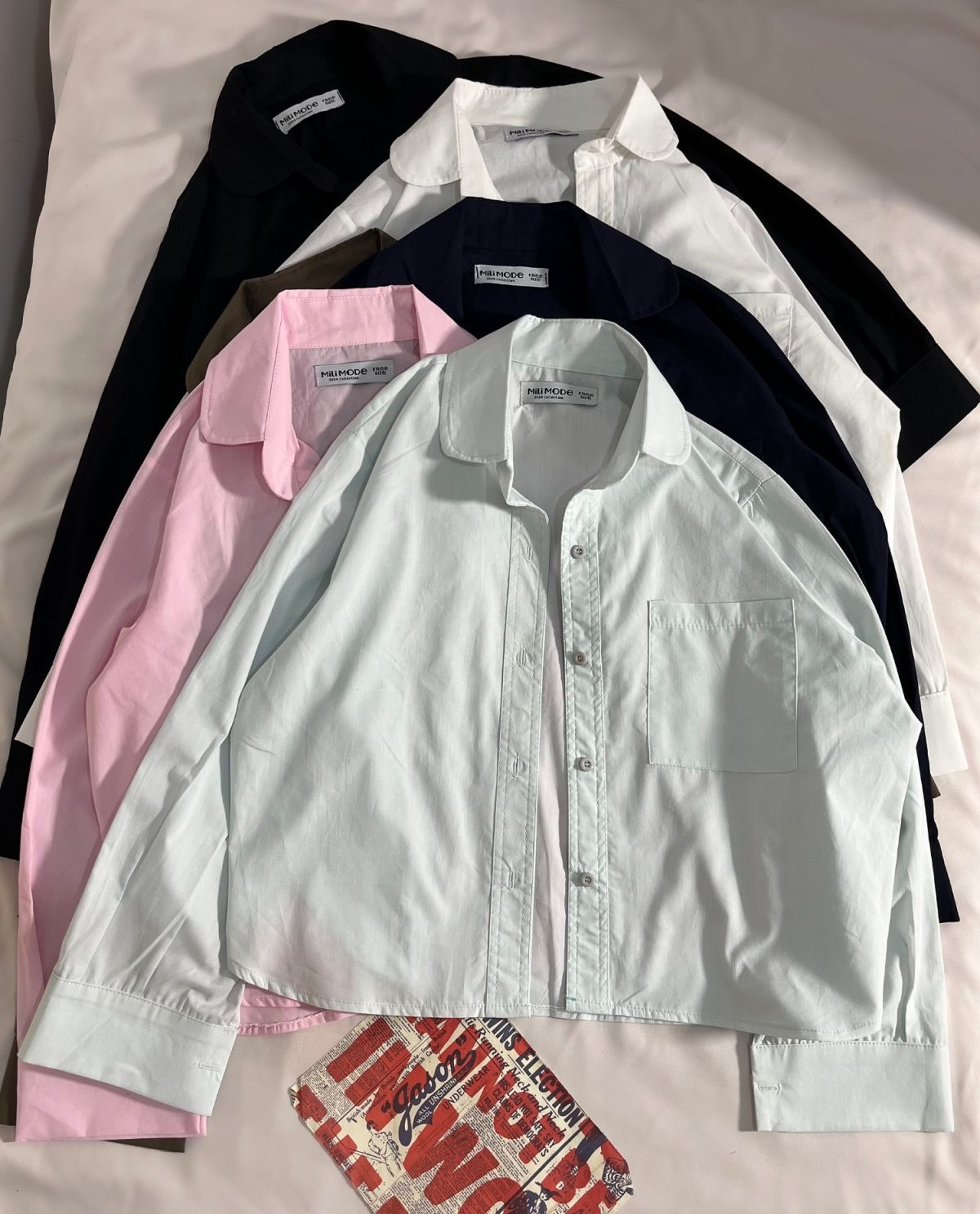 شومیز تک جیب پوپلین م(3024) - Image 2