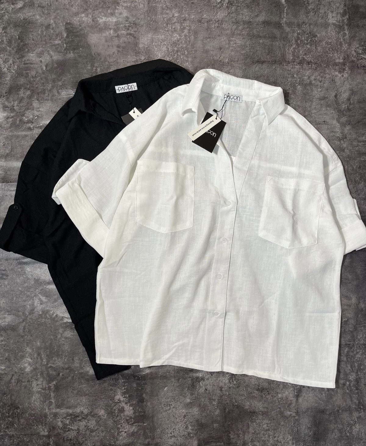 شومیز یقه هفت آستین دکمه پ(3041) - Image 6