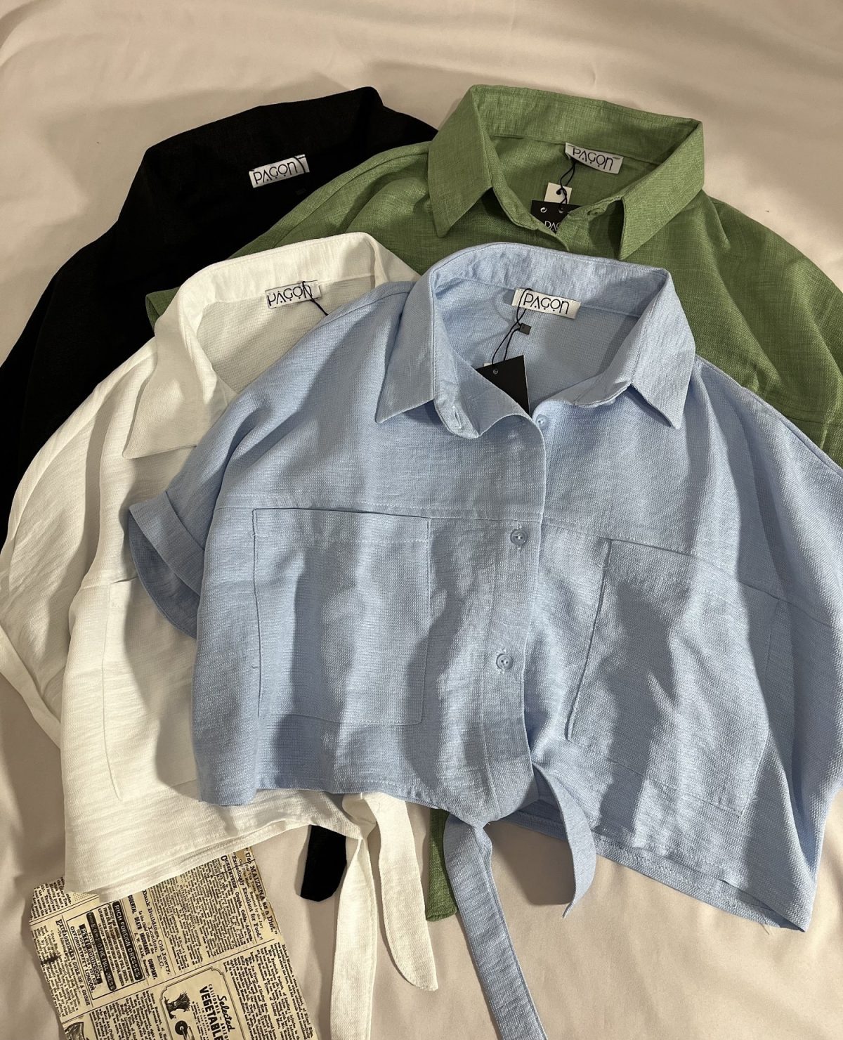 شومیز گره ای پاستیلی پ(3044) - Image 5