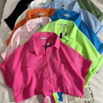 شومیز گره ای پاستیلی پ(3044)