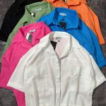 شومیز دو جیب آرمانی دکمه قاپک دار پ (3047)