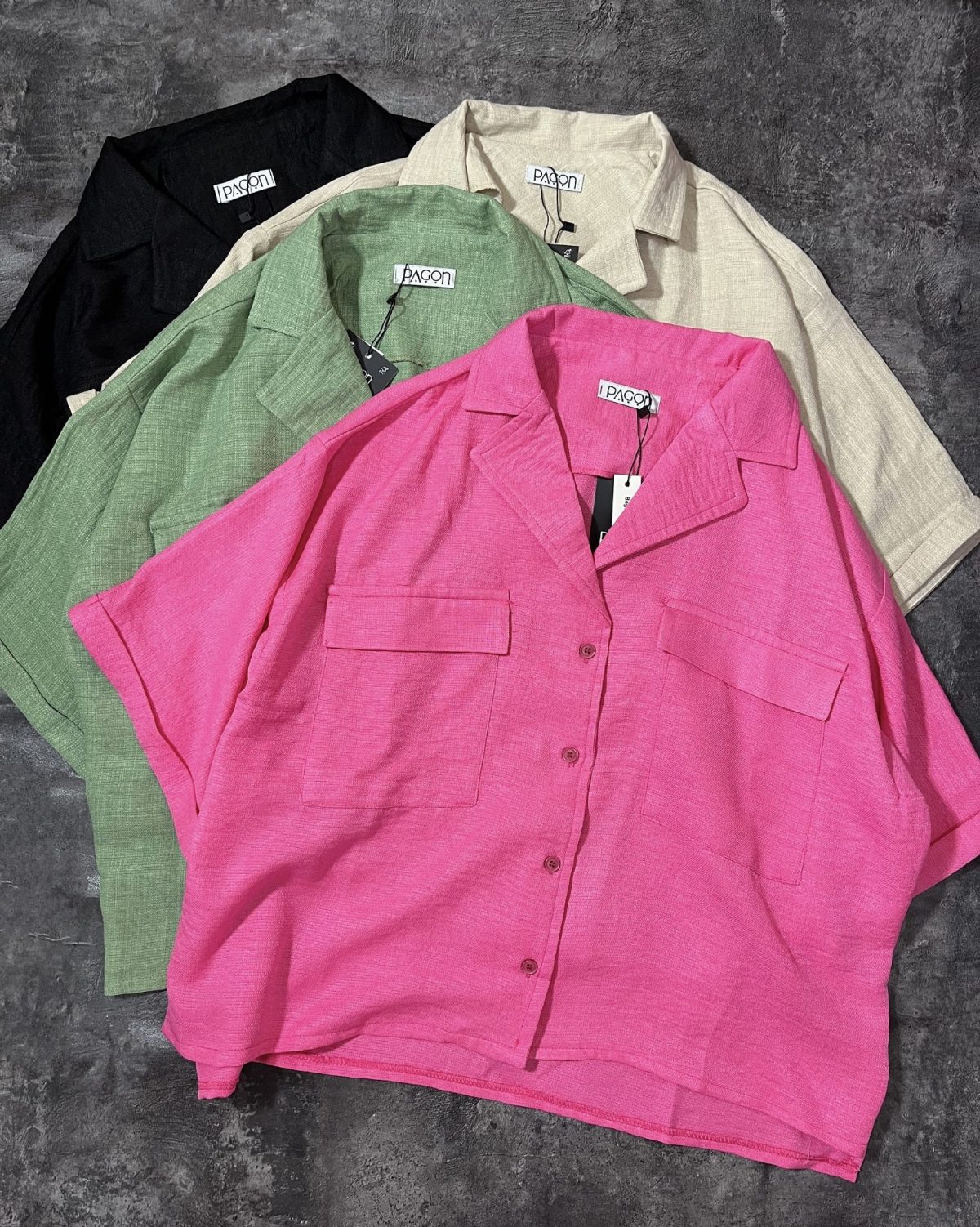 شومیز یقه E پاستیلی پ(3052) - Image 3