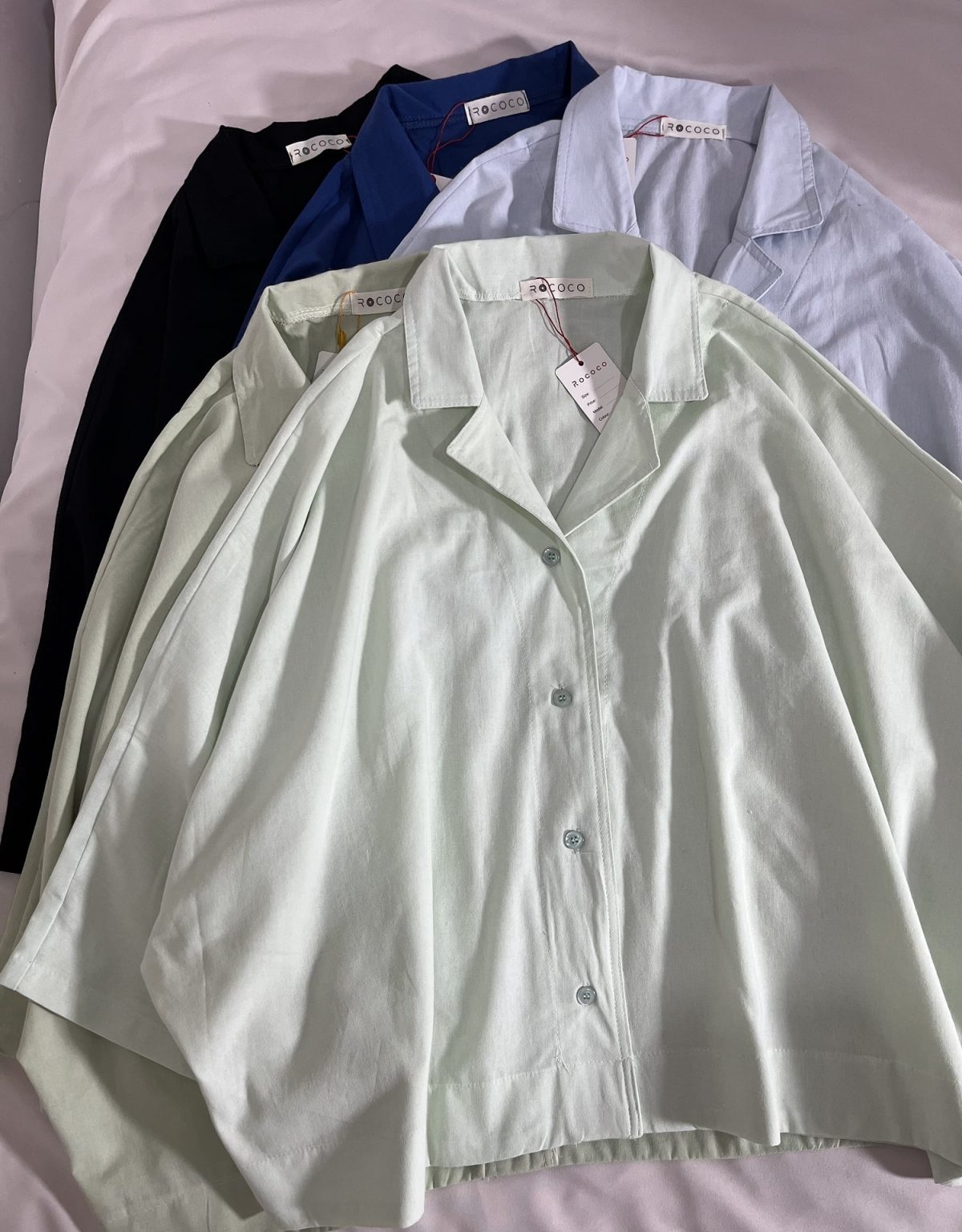 شومیز باکسی پاستیلی ر(3056) - Image 2