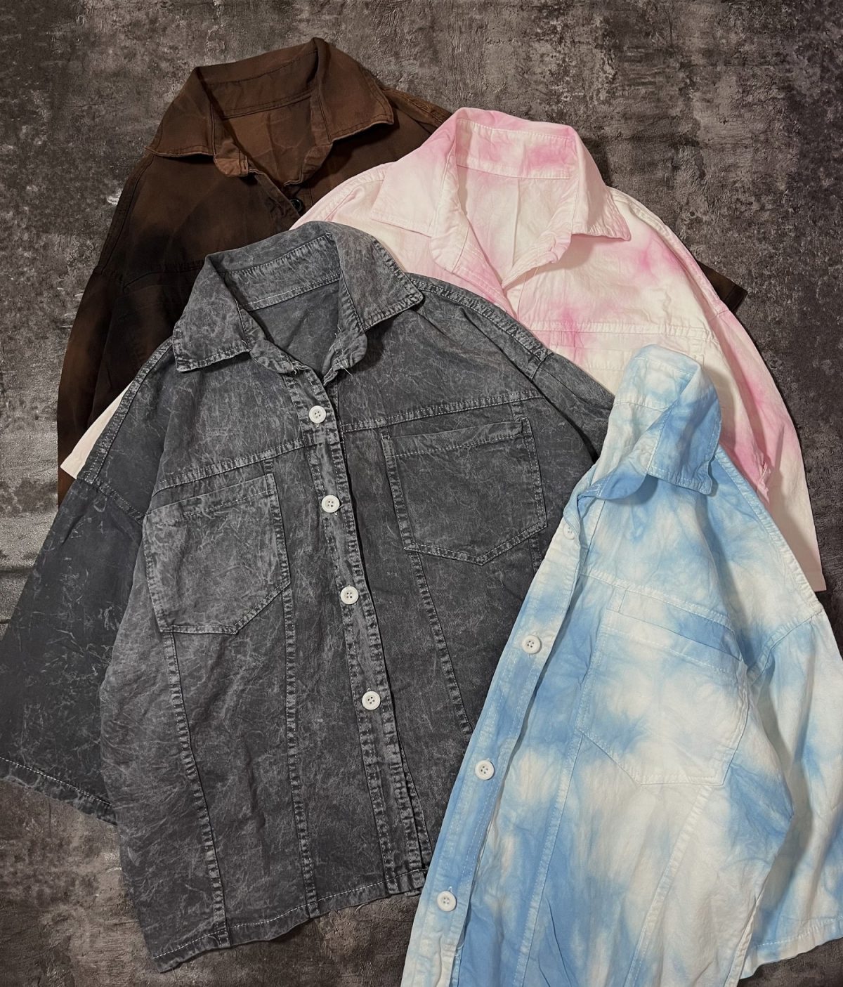 شومیز کتان نخ آبرنگی آستین سه ربع(3057) - Image 2