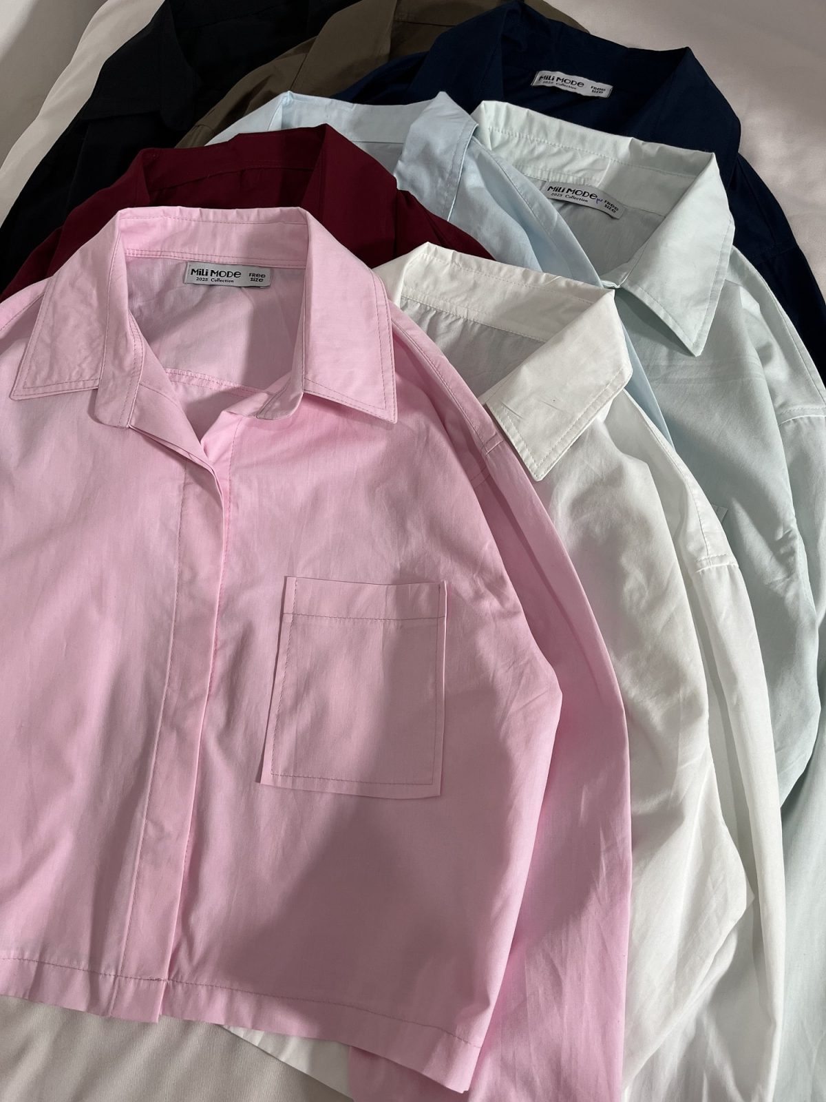 شومیز دکمه قاپک دار پوپلین م(3058) - Image 3