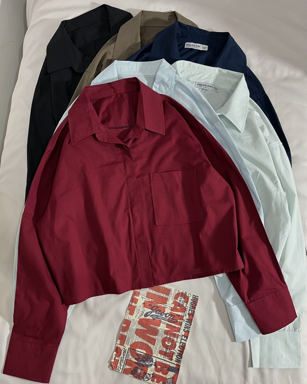 شومیز دکمه قاپک دار پوپلین م(3058) - Image 2