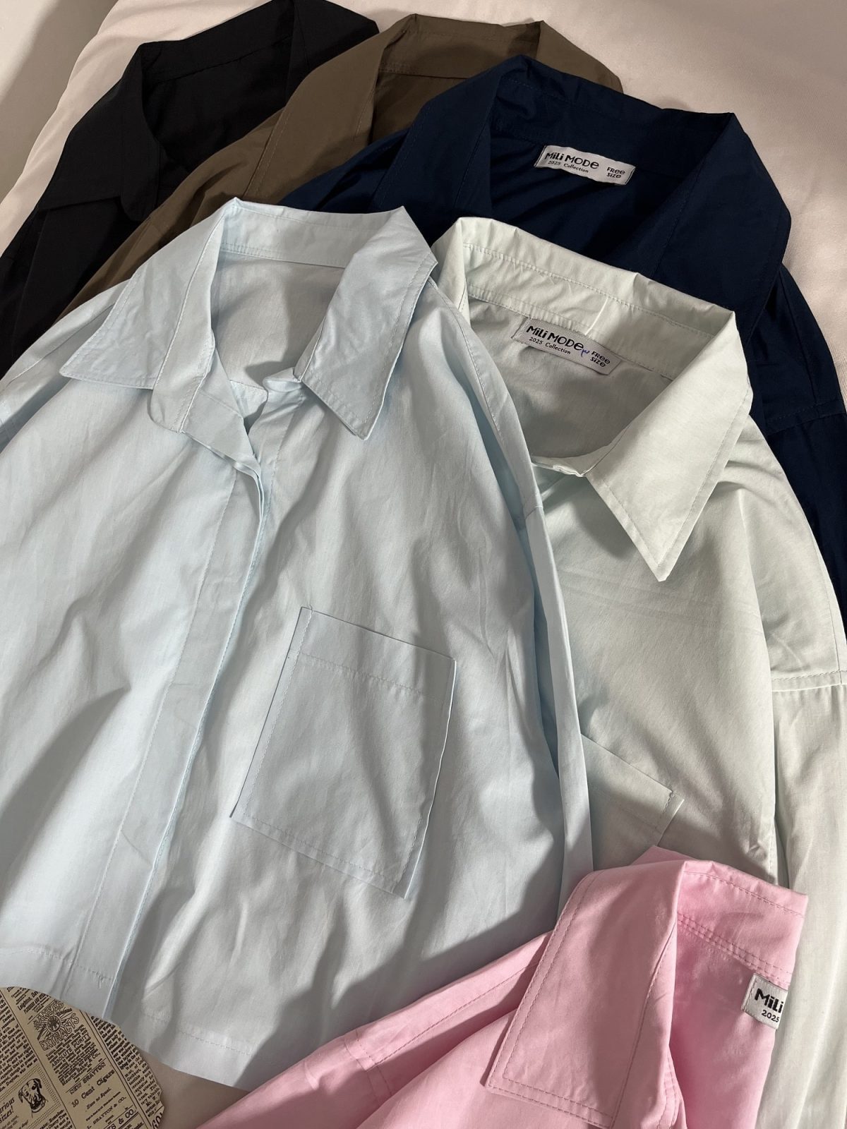 شومیز دکمه قاپک دار پوپلین م(3058) - Image 6