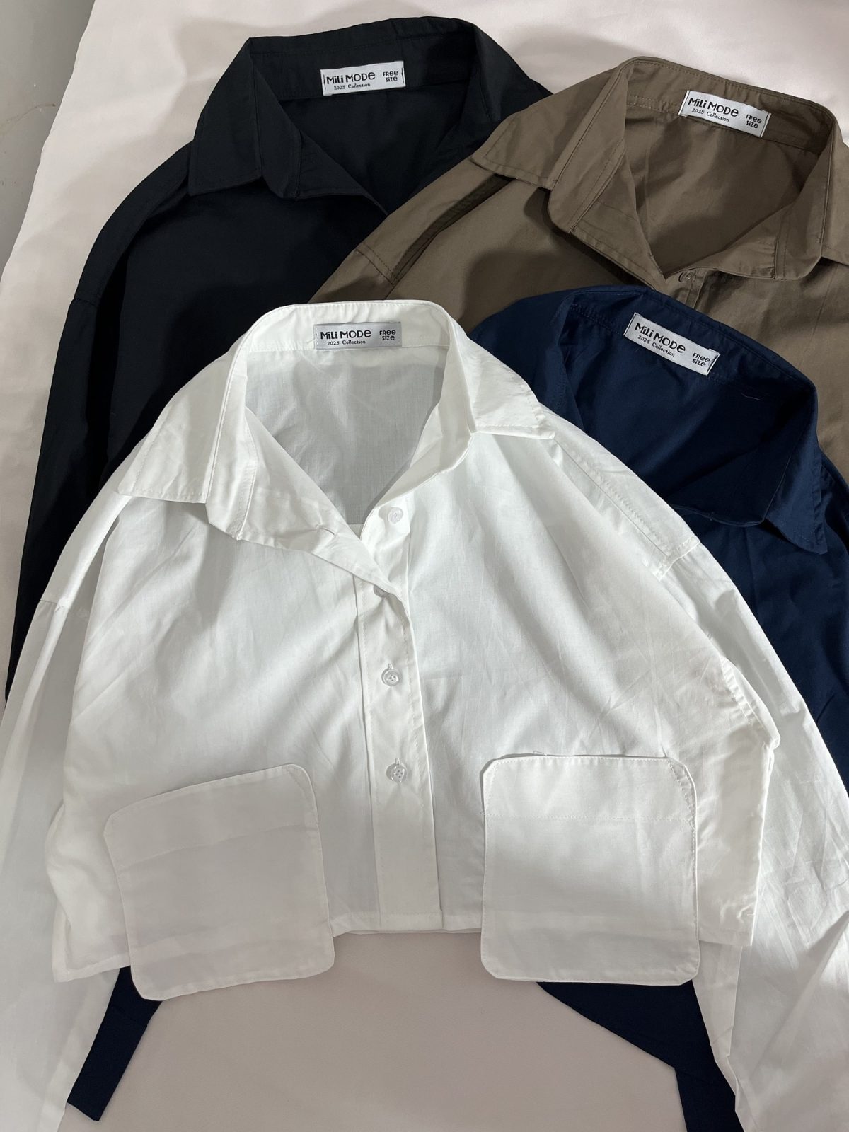 شومیز جیب کمری پوپلین م(3061) - Image 2