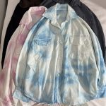 شومیز کتان نخ آبرنگی آستین بلند(3062)