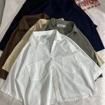 شومیز باکسی دوجیب یقه هفت م(3065)