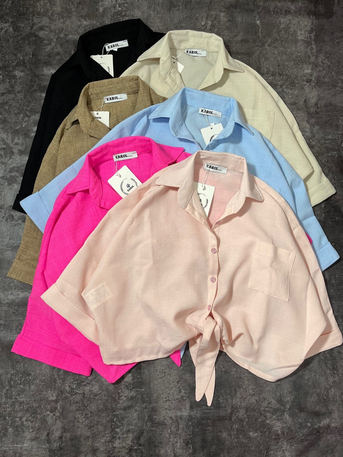 شومیز شانتون گره ای ک(3076) - Image 2