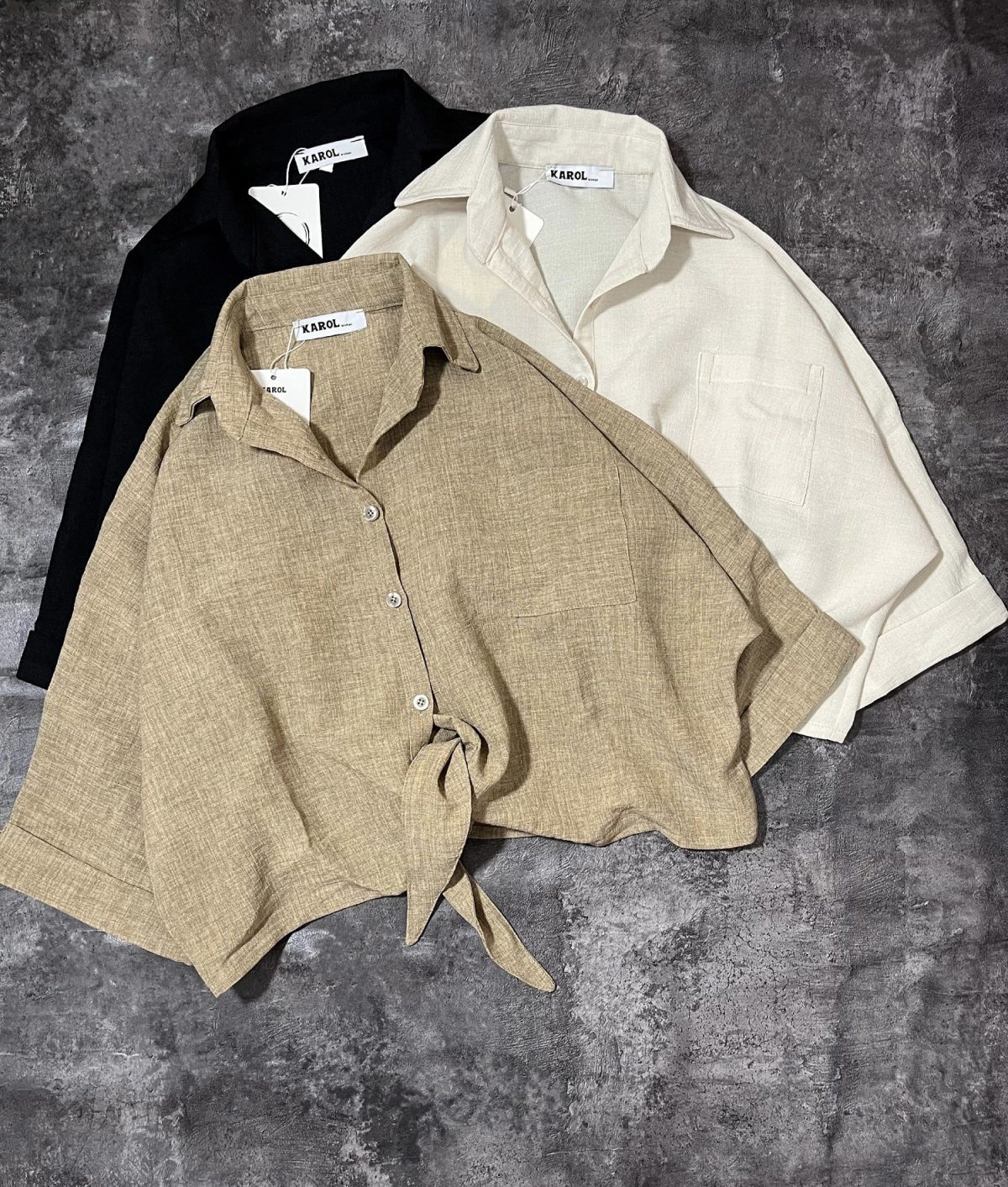 شومیز شانتون گره ای ک(3076) - Image 3