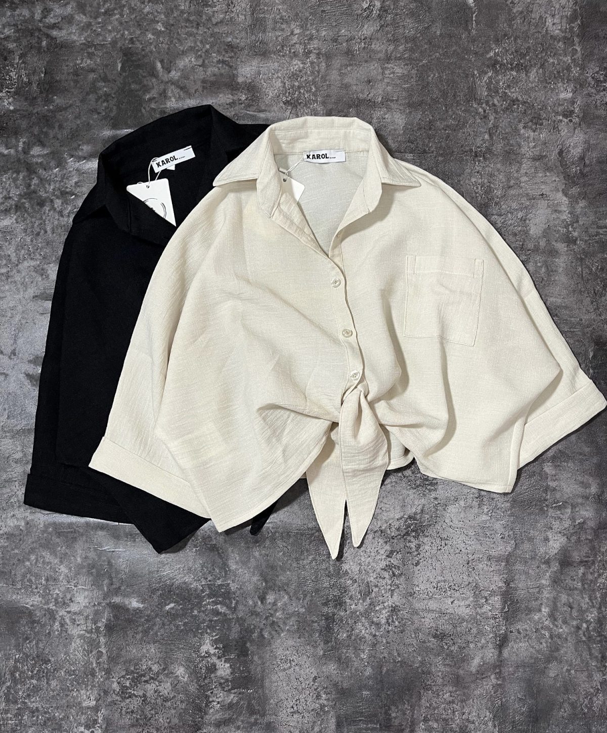 شومیز شانتون گره ای ک(3076) - Image 4