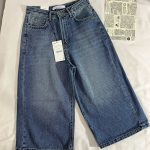 شلوارک استریت جین آبی قد 75 مدل سوم(3112)