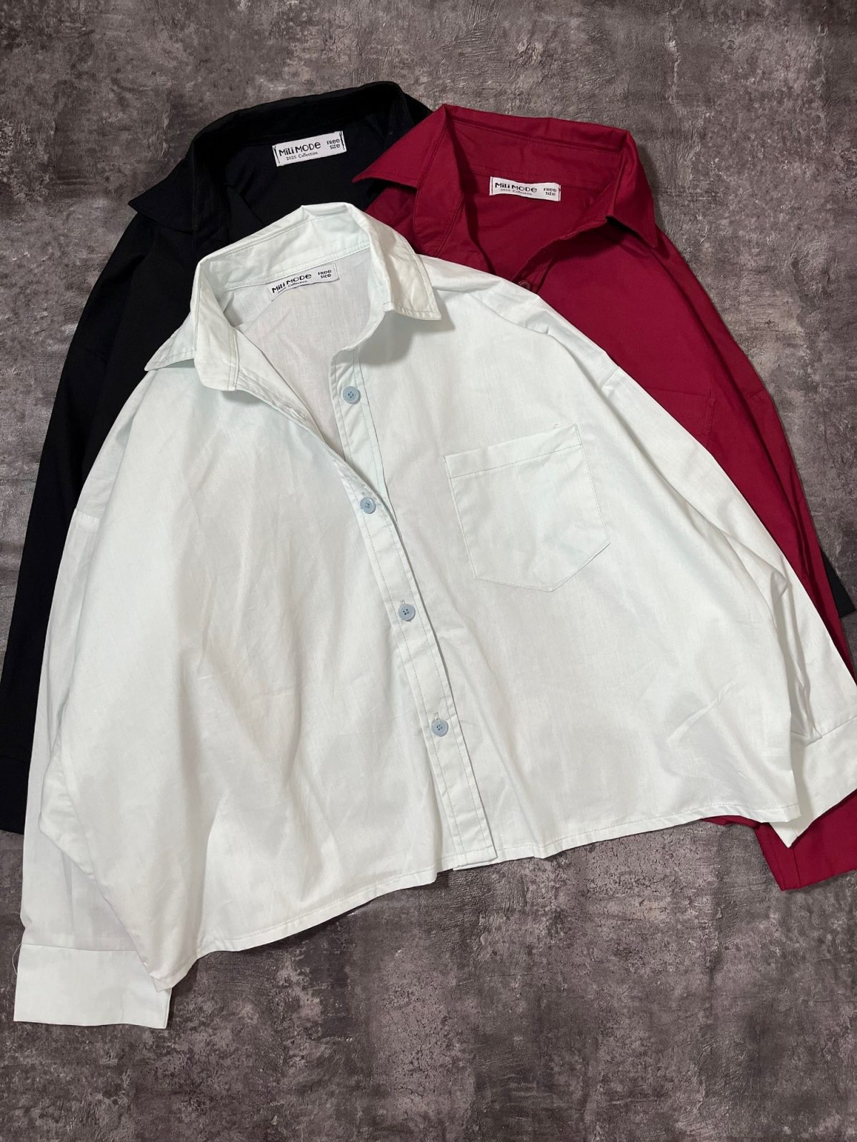 شومیز تک جیب پوپلین م(3079) - Image 3