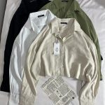 شومیز کراپ لینن وارداتی(3081)