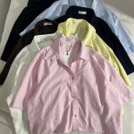 شومیز لینن اسلپ سه دکمه آبنباتی(3127)