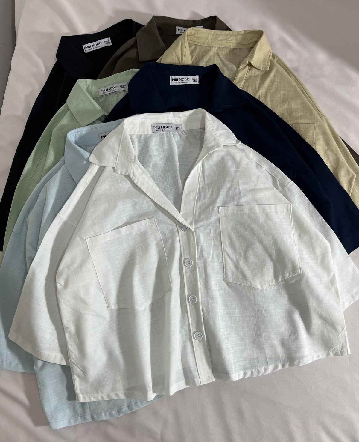 شومیز باکسی دوجیب یقه هفت م(3086) - Image 2