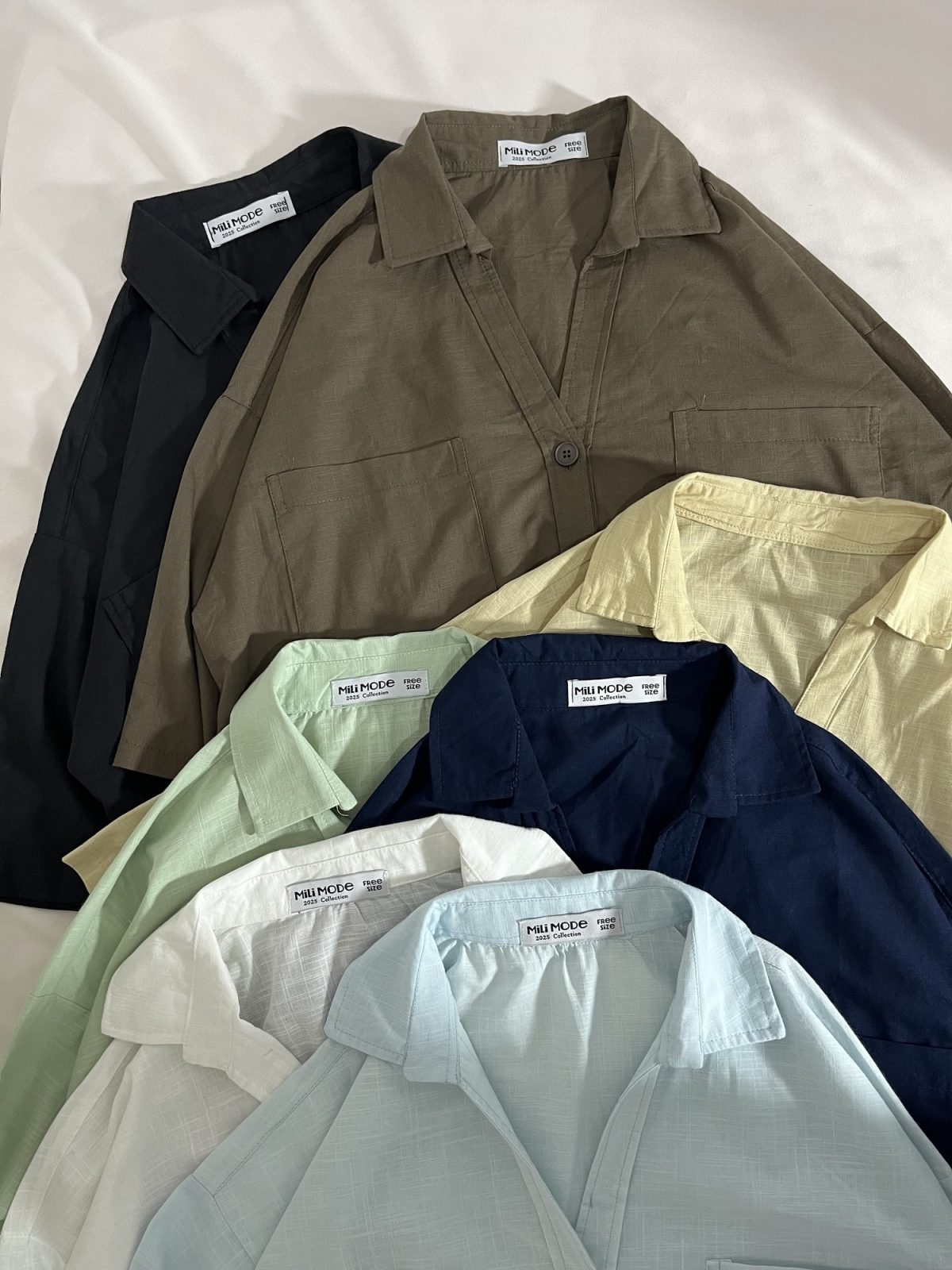 شومیز باکسی دوجیب یقه هفت م(3086) - Image 6