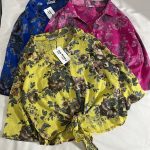 شومیز گره ای لینن وارداتی گلدار(3088)