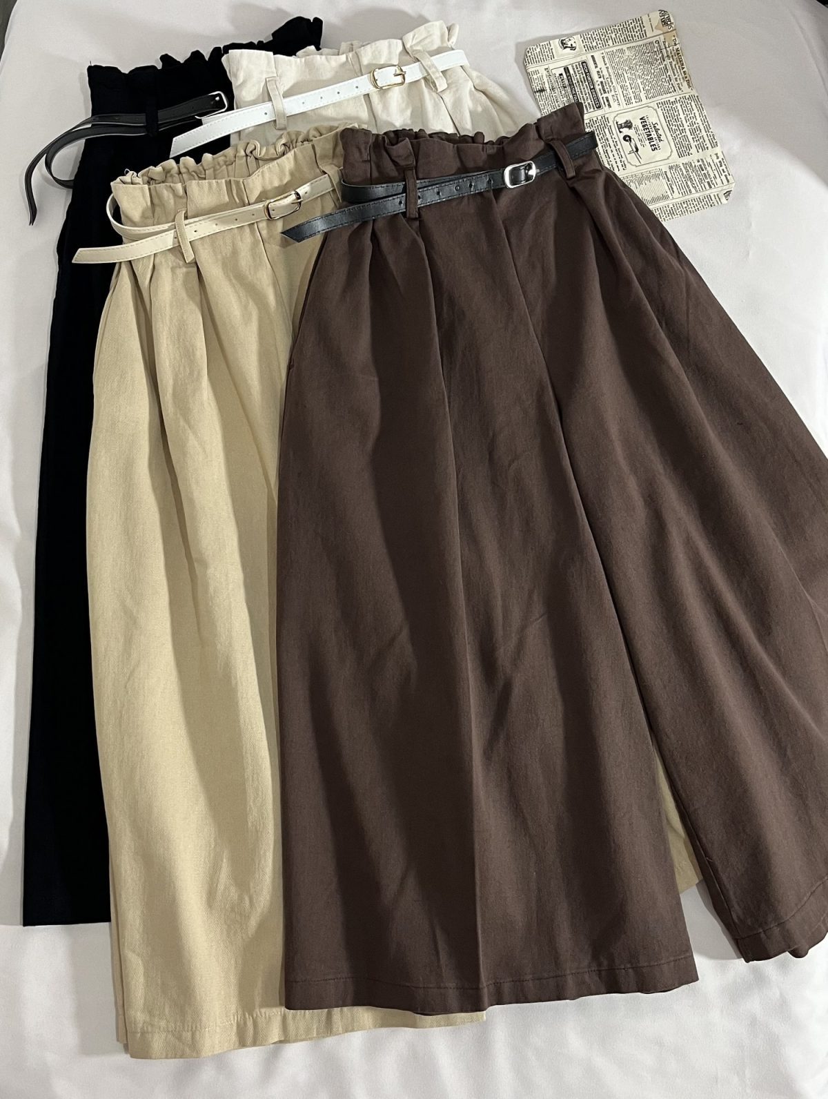 دامن شلواری قد 85 کمربنددار(3099) - Image 3