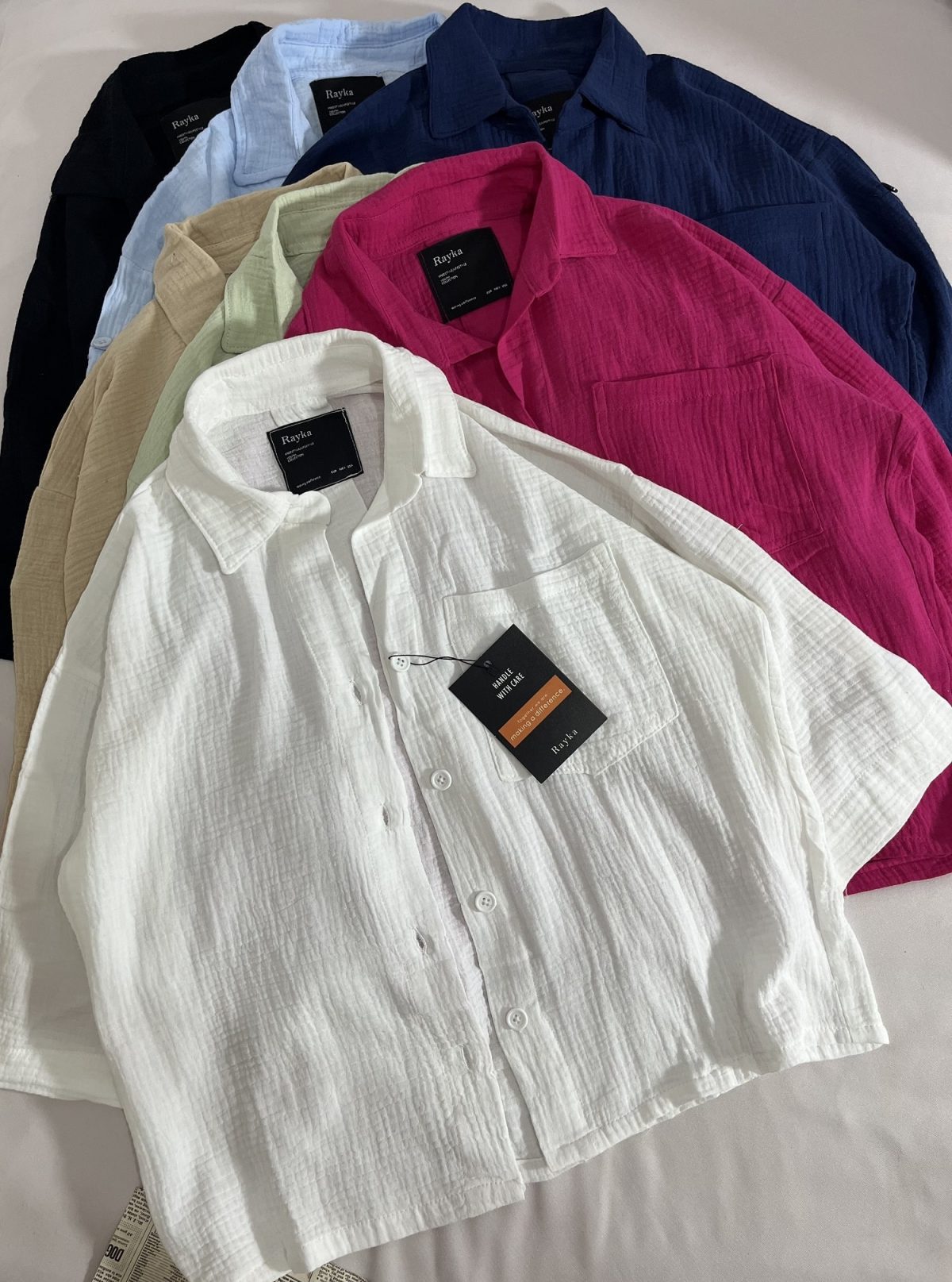 شومیز تک جیب دبل فیس رایک(3101) - Image 3