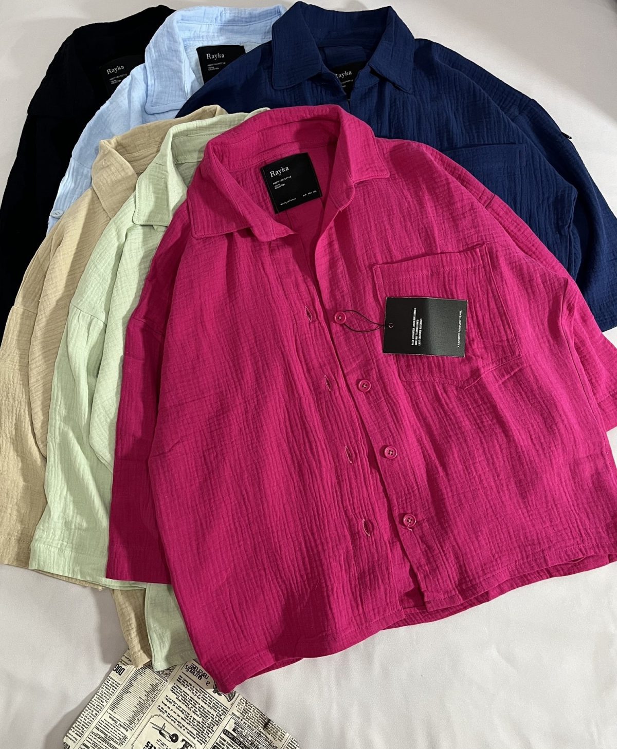 شومیز تک جیب دبل فیس رایک(3101) - Image 4